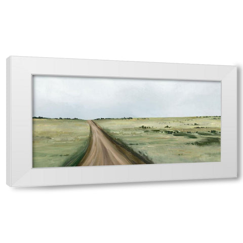 Country Road  White Modern Wood Framed Art Print by Isabelle Z