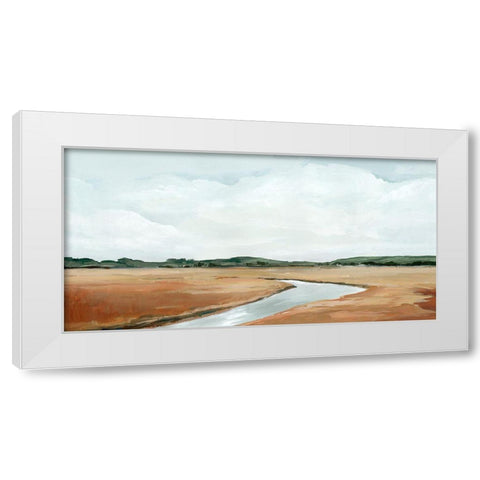 Creekside  White Modern Wood Framed Art Print by Isabelle Z