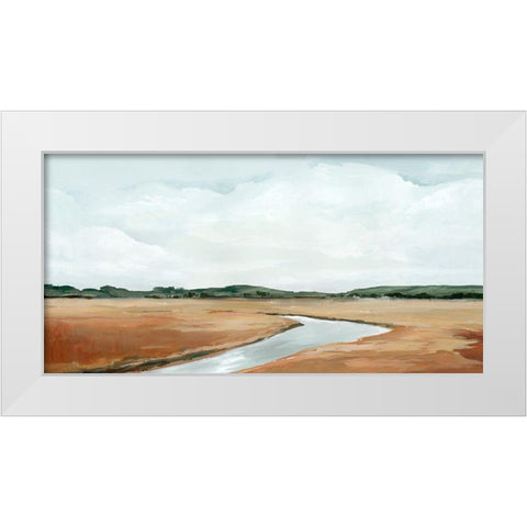 Creekside  White Modern Wood Framed Art Print by Isabelle Z