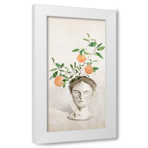 Head Planter I  White Modern Wood Framed Art Print by Isabelle Z
