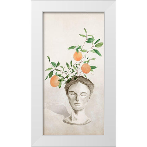 Head Planter I  White Modern Wood Framed Art Print by Isabelle Z