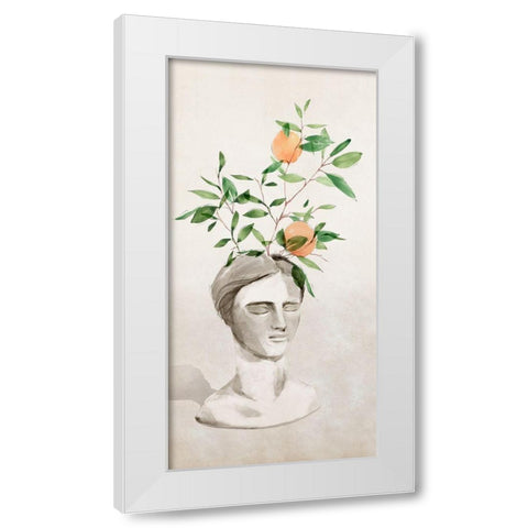 Head Planter II White Modern Wood Framed Art Print by Isabelle Z