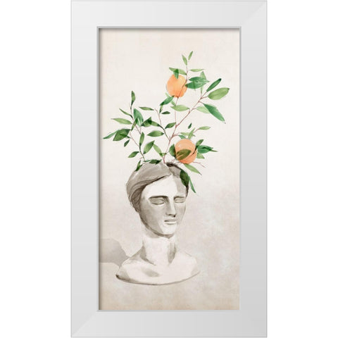 Head Planter II White Modern Wood Framed Art Print by Isabelle Z
