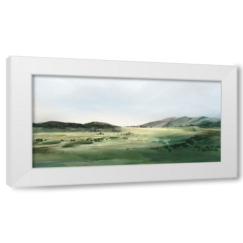 Mountain Gaze  White Modern Wood Framed Art Print by Isabelle Z