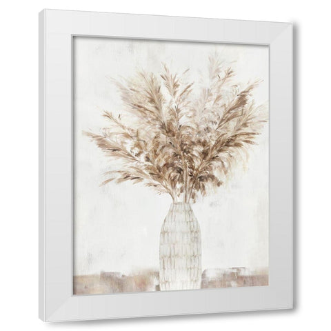 Pampas Vase I  White Modern Wood Framed Art Print by Isabelle Z