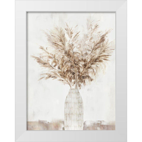 Pampas Vase I  White Modern Wood Framed Art Print by Isabelle Z