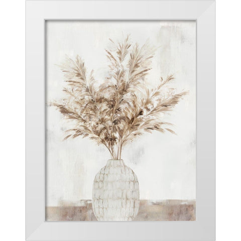 Pampas Vase II White Modern Wood Framed Art Print by Isabelle Z