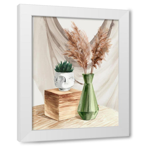 Shimmering Vase I  White Modern Wood Framed Art Print by Isabelle Z