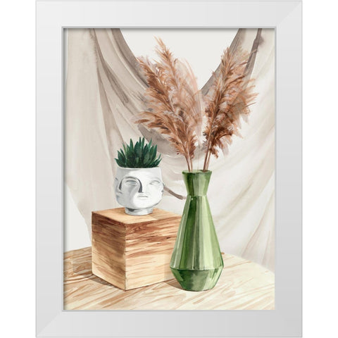 Shimmering Vase I  White Modern Wood Framed Art Print by Isabelle Z