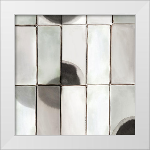Counting Tiles I  White Modern Wood Framed Art Print by Isabelle Z