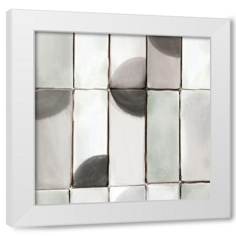 Counting Tiles II White Modern Wood Framed Art Print by Isabelle Z
