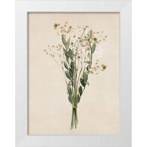 Vintage Dried Bunch I  White Modern Wood Framed Art Print by Isabelle Z