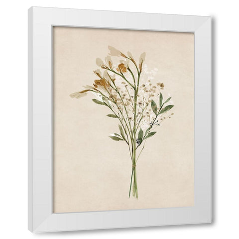 Vintage Dried Bunch II White Modern Wood Framed Art Print by Isabelle Z