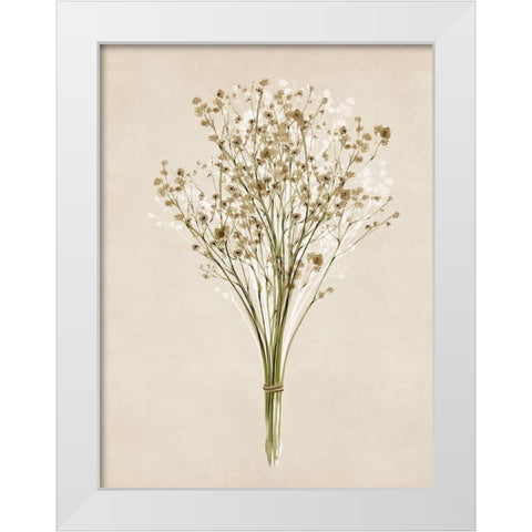 Vintage Dried Bunch III White Modern Wood Framed Art Print by Isabelle Z