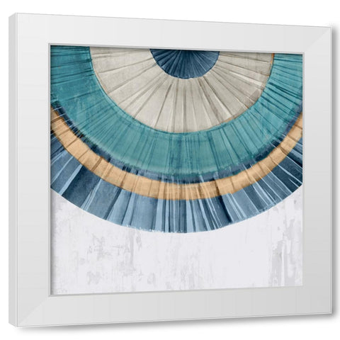 Arizona Fan II Blue Version White Modern Wood Framed Art Print by Isabelle Z
