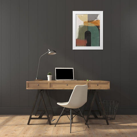 Bolded I  White Modern Wood Framed Art Print by Isabelle Z