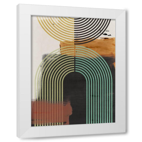 Bolded I  White Modern Wood Framed Art Print by Isabelle Z