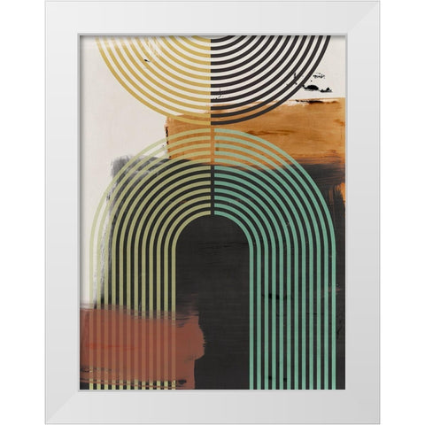 Bolded I  White Modern Wood Framed Art Print by Isabelle Z