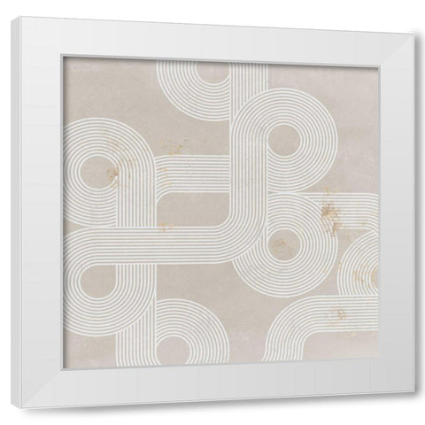 Fluxus II  White Modern Wood Framed Art Print by Isabelle Z