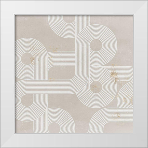 Fluxus II  White Modern Wood Framed Art Print by Isabelle Z