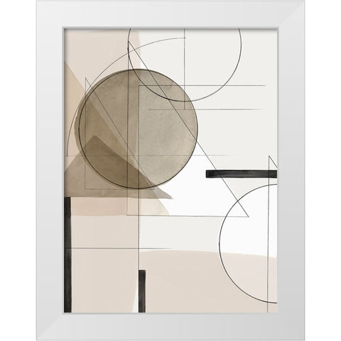 Insider I White Modern Wood Framed Art Print by Isabelle Z
