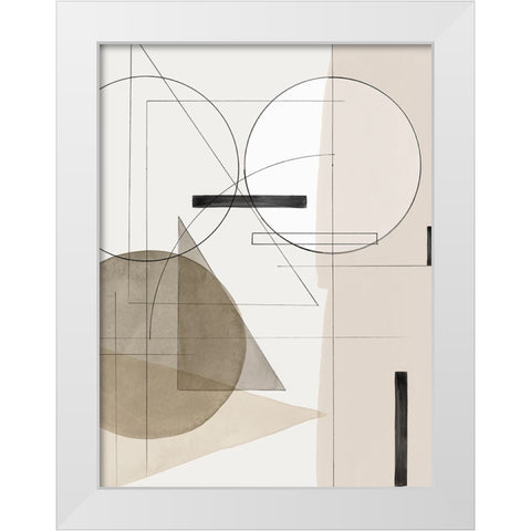 Insider II White Modern Wood Framed Art Print by Isabelle Z