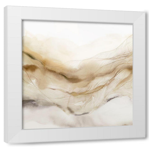 Line Haze I  White Modern Wood Framed Art Print by Isabelle Z