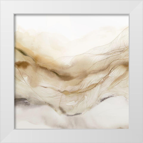 Line Haze I  White Modern Wood Framed Art Print by Isabelle Z