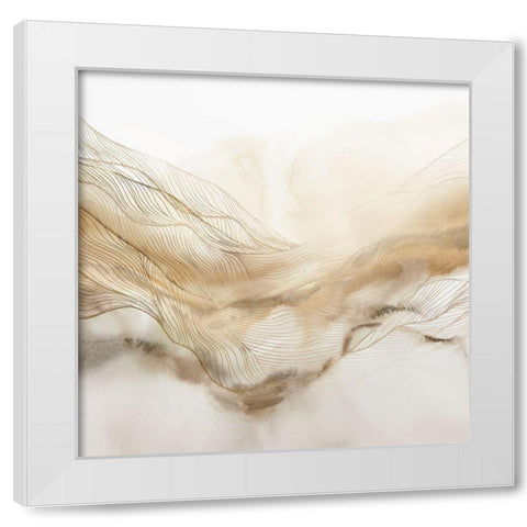 Line Haze II  White Modern Wood Framed Art Print by Isabelle Z