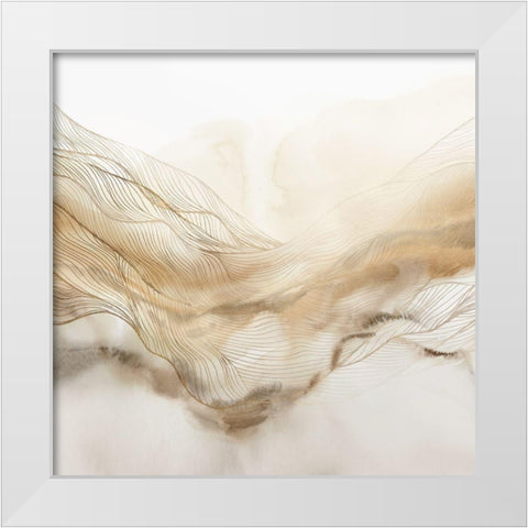 Line Haze II  White Modern Wood Framed Art Print by Isabelle Z