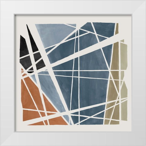 Pieces Together I White Modern Wood Framed Art Print by Isabelle Z
