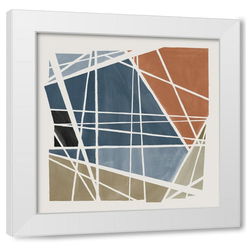 Pieces Together II White Modern Wood Framed Art Print by Isabelle Z