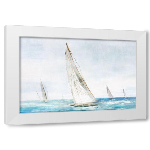 Set Sail I  White Modern Wood Framed Art Print by Isabelle Z