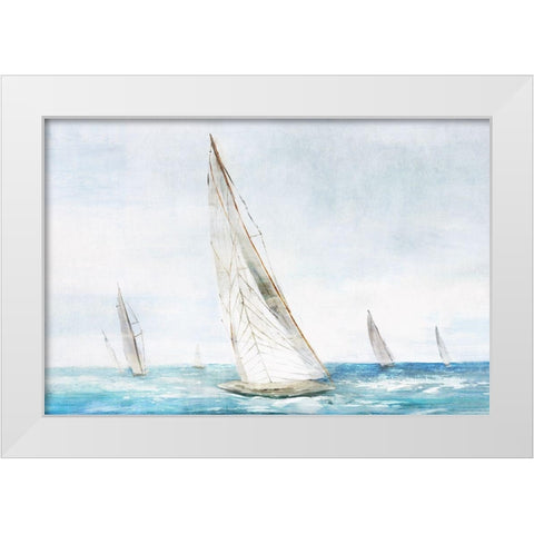 Set Sail I  White Modern Wood Framed Art Print by Isabelle Z