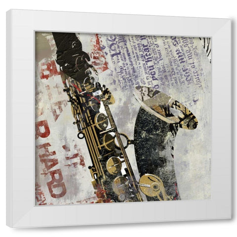 Rock n Roll I White Modern Wood Framed Art Print by Fischer, David