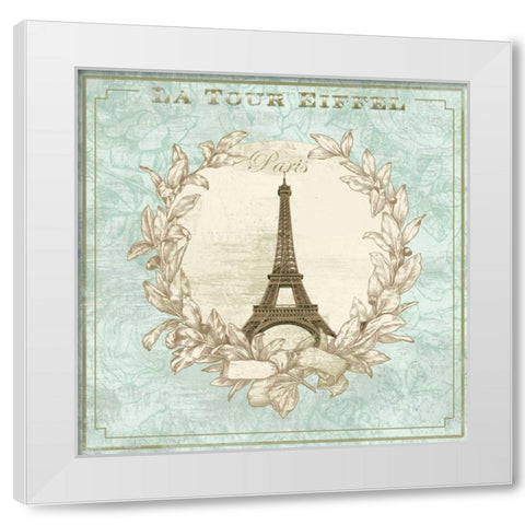 Tour De Eiffel White Modern Wood Framed Art Print by Fischer, Davud