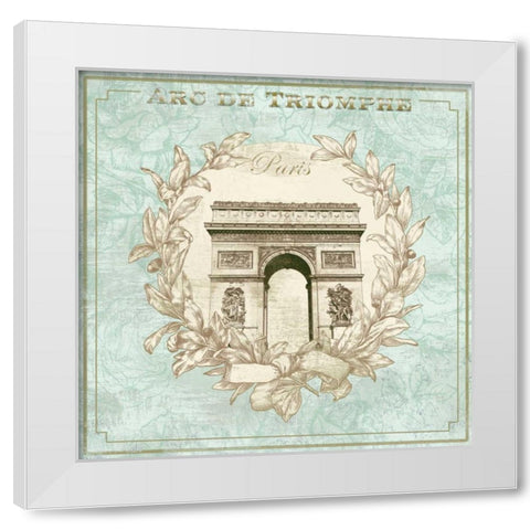 Arc de Triomphe White Modern Wood Framed Art Print by Fischer, Davud