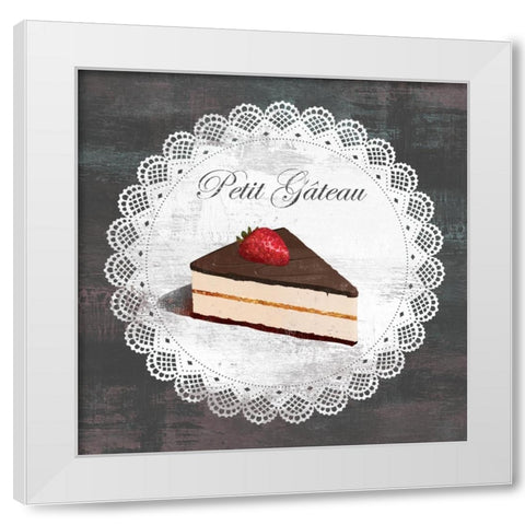 Petit Gateau White Modern Wood Framed Art Print by Fischer, David
