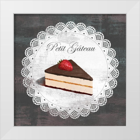 Petit Gateau White Modern Wood Framed Art Print by Fischer, David