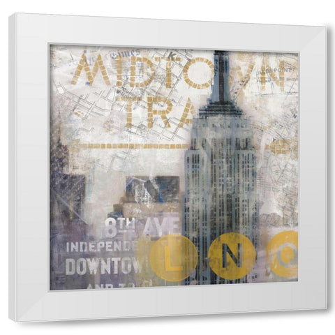 NY I White Modern Wood Framed Art Print by Fischer, David