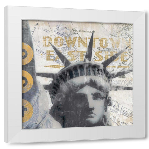 NY II White Modern Wood Framed Art Print by Fischer, David