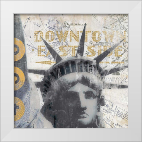 NY II White Modern Wood Framed Art Print by Fischer, David