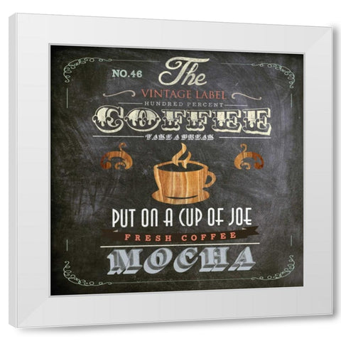 Coffee Board I White Modern Wood Framed Art Print by Fontaine, Drako
