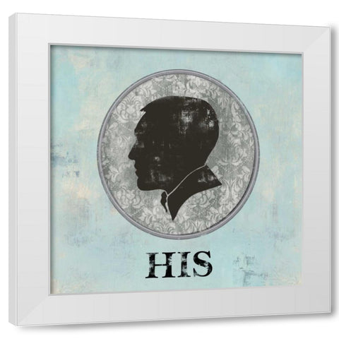 His Cameo White Modern Wood Framed Art Print by Fontaine, Drako