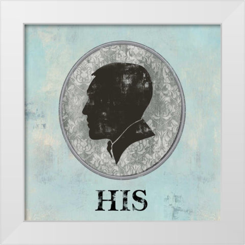 His Cameo White Modern Wood Framed Art Print by Fontaine, Drako