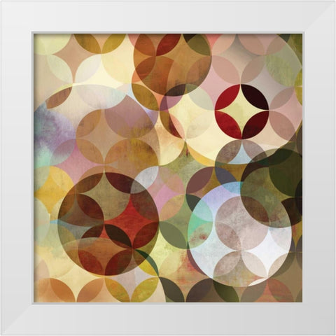 Asymmetrical Slices I White Modern Wood Framed Art Print by Fontaine, Drako