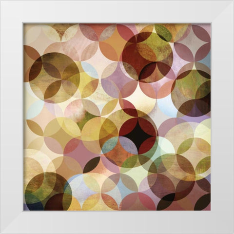 Asymmetrical Slices II White Modern Wood Framed Art Print by Fontaine, Drako