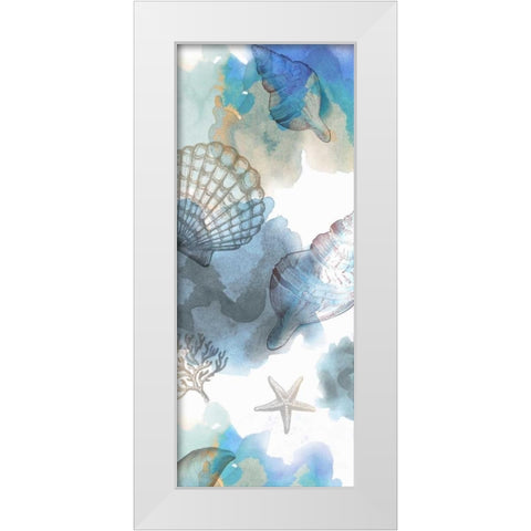 Shell Reflections I - Mini White Modern Wood Framed Art Print by Fontaine, Drako
