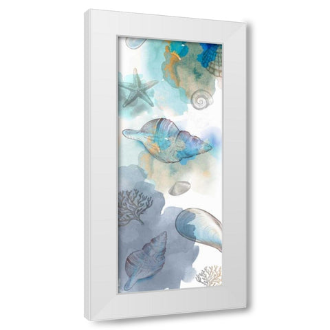 Shell Reflections II - Mini White Modern Wood Framed Art Print by Fontaine, Drako