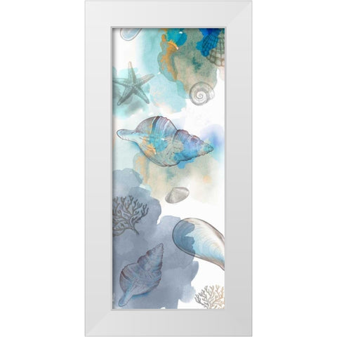 Shell Reflections II - Mini White Modern Wood Framed Art Print by Fontaine, Drako